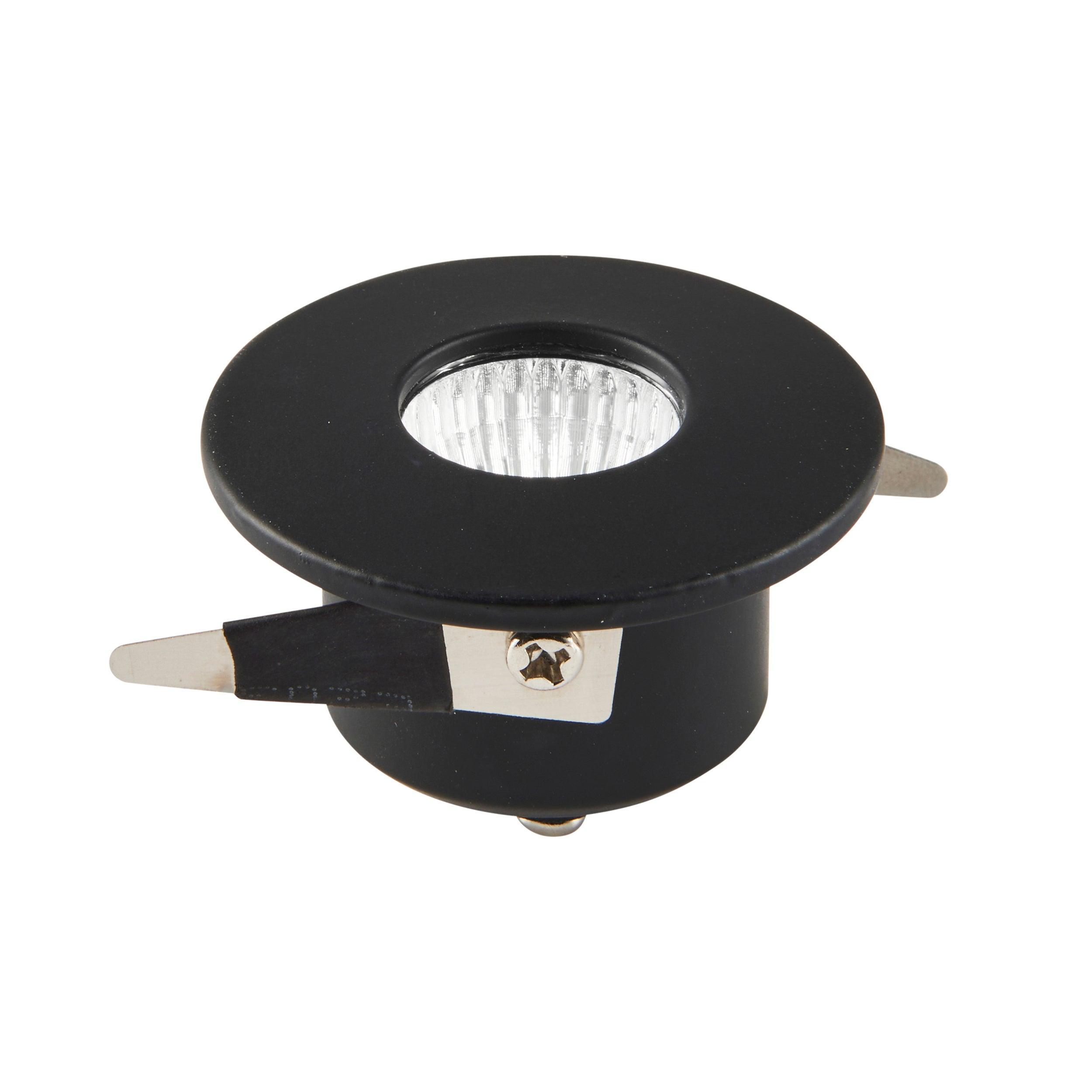 lalo cool white recessed black led light ip44 4w by saxby lighting, close up image 238