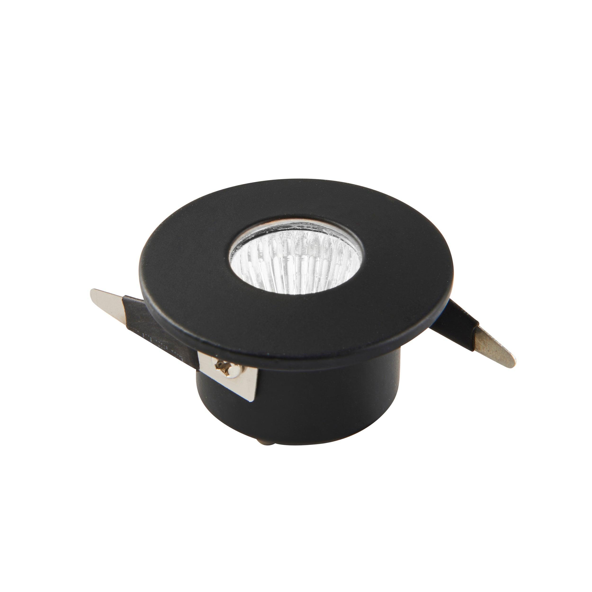 lalo cool white recessed black led light ip44 4w by saxby lighting, close up image 193