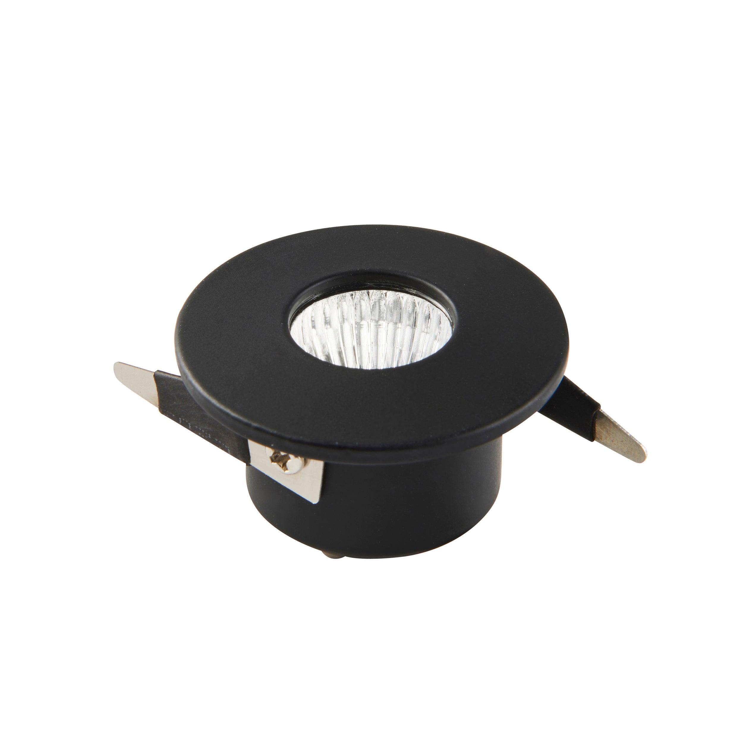 lalo cool white recessed black led light ip44 4w by saxby lighting, close up image 121