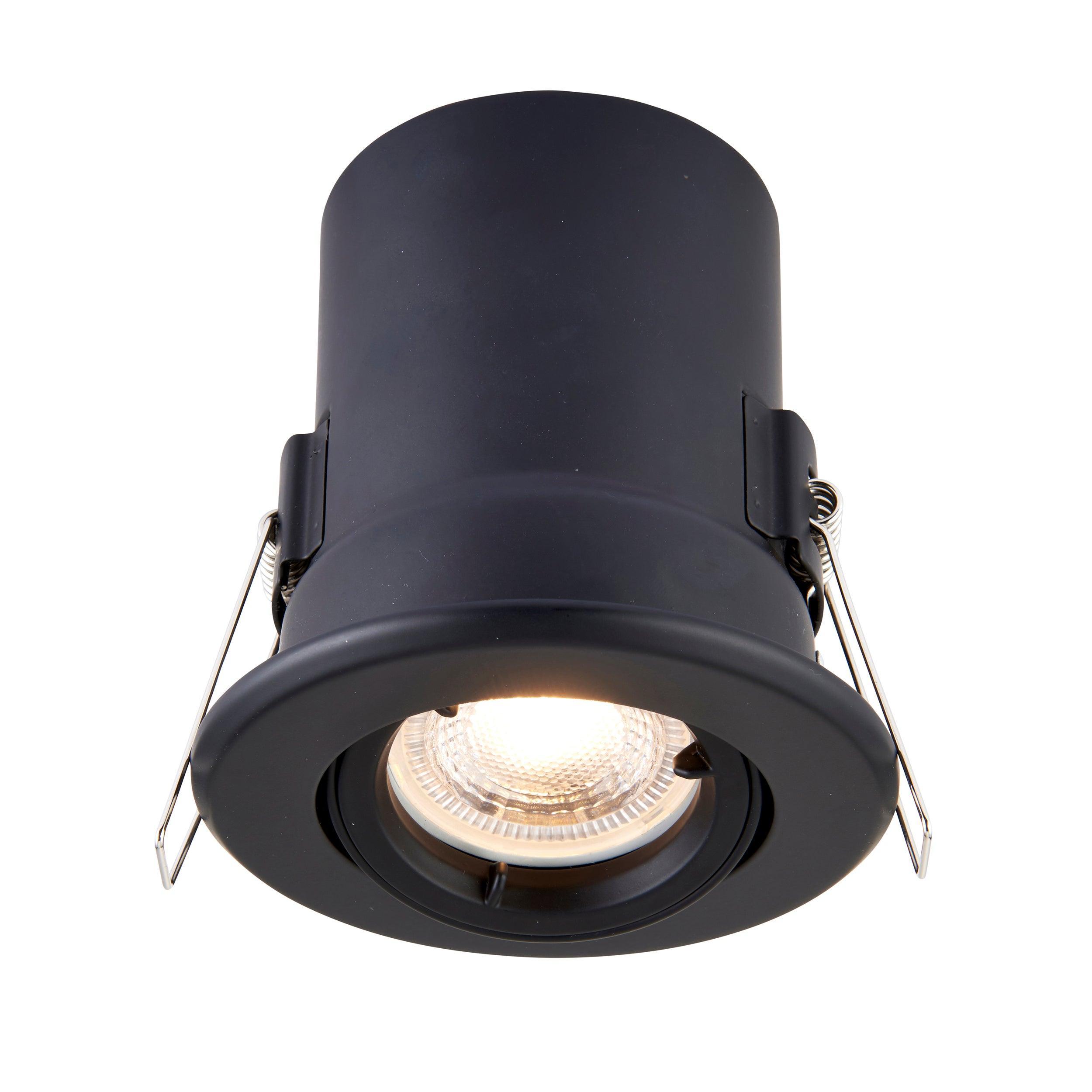 shieldplus tilt black recessed light 50wby Saxby Lighting, close up image