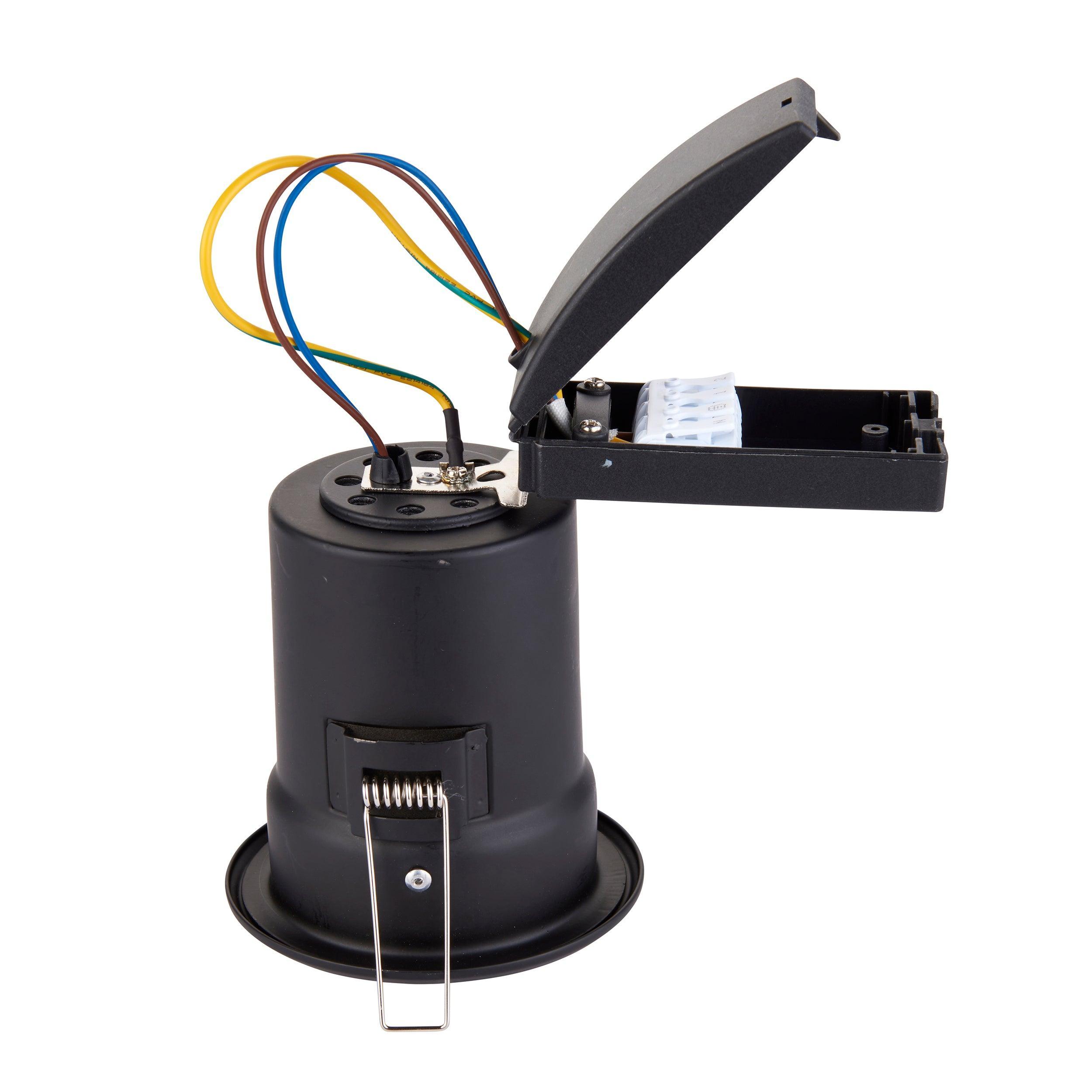 shieldplus tilt black recessed light 50w by saxby lighting, close up image 94