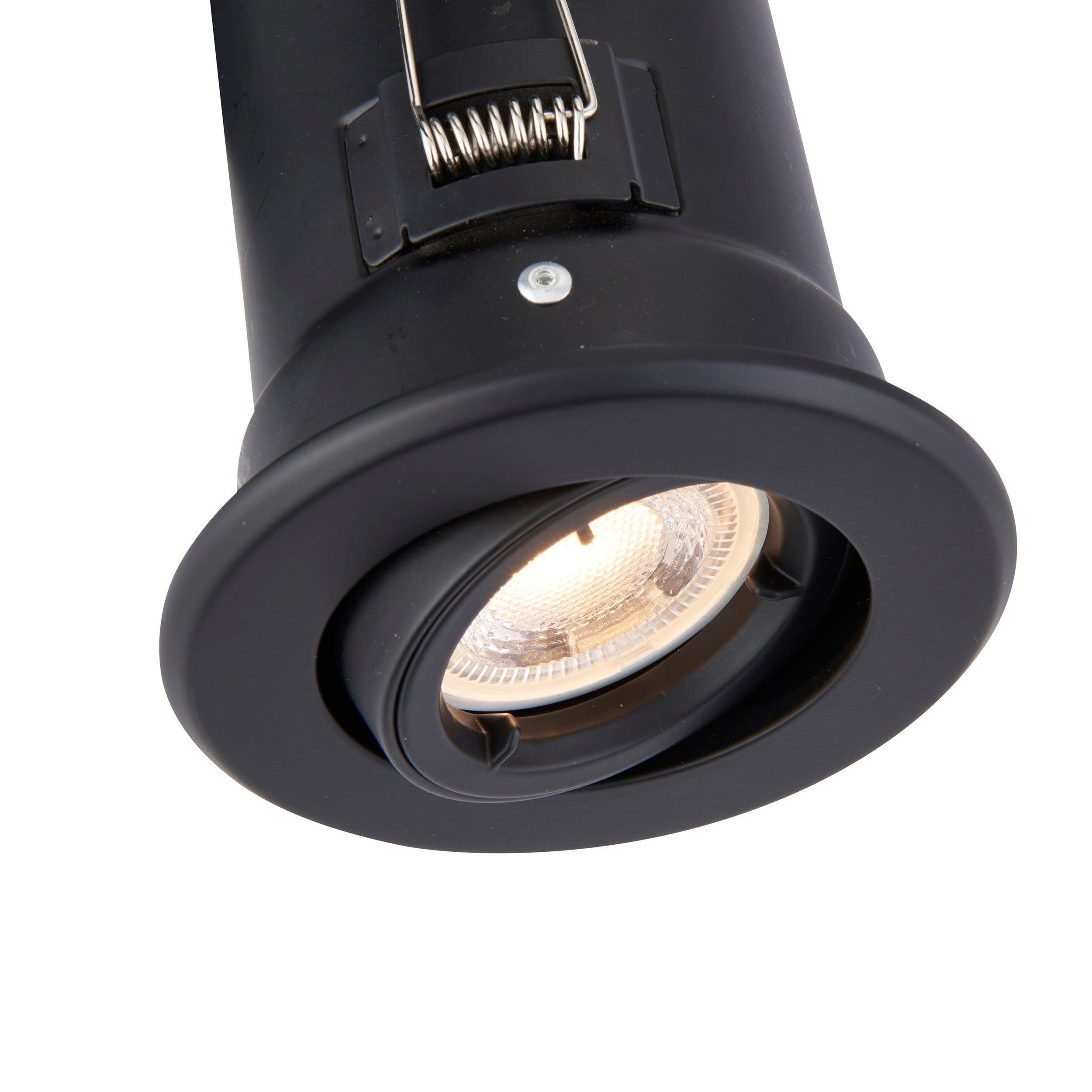 shieldplus tilt black recessed light 50w saxby lighting, close up LED Lamp Image 48