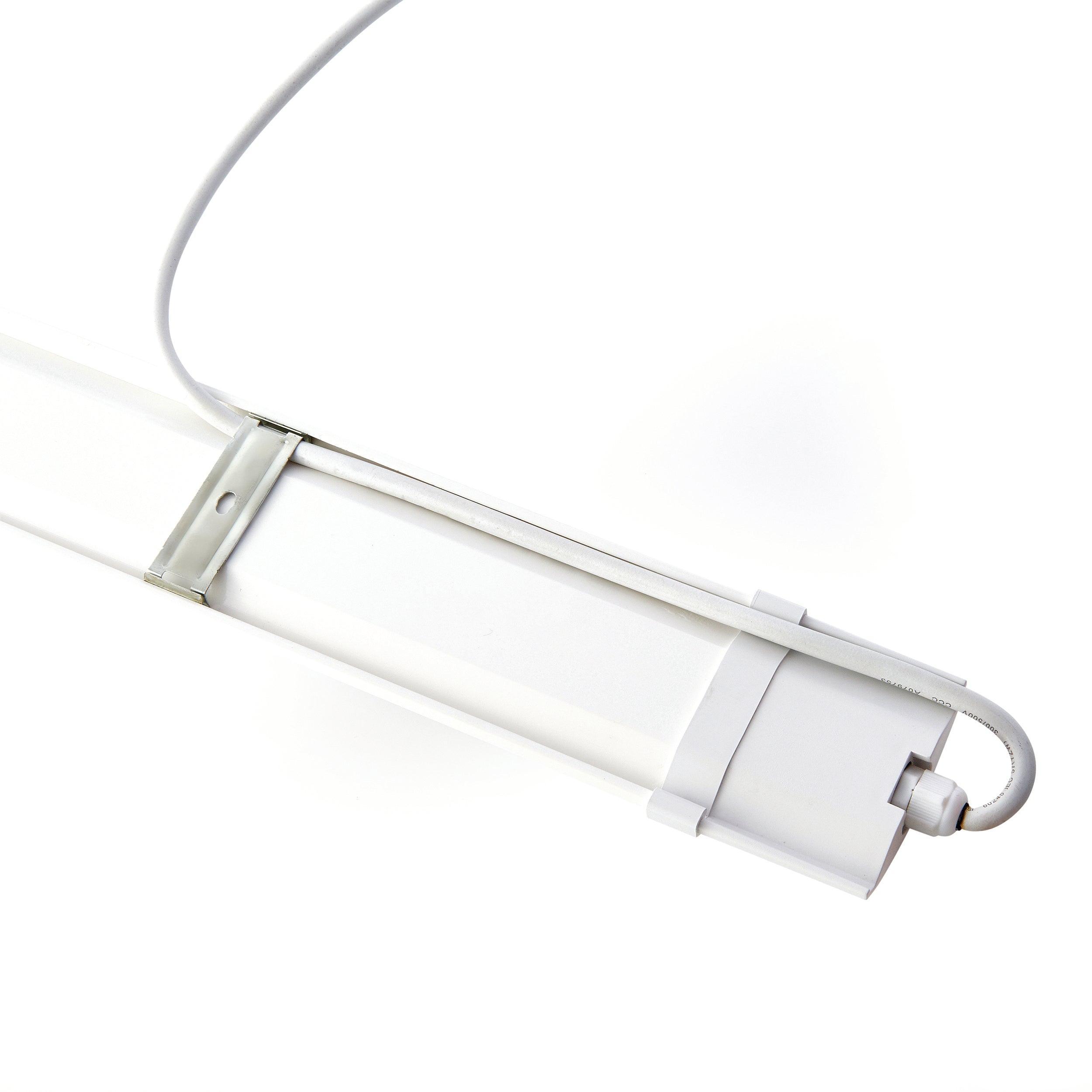 reeve 2 daylight white 2ft led batten light ip65 18w by saxby lighting, close up image 337