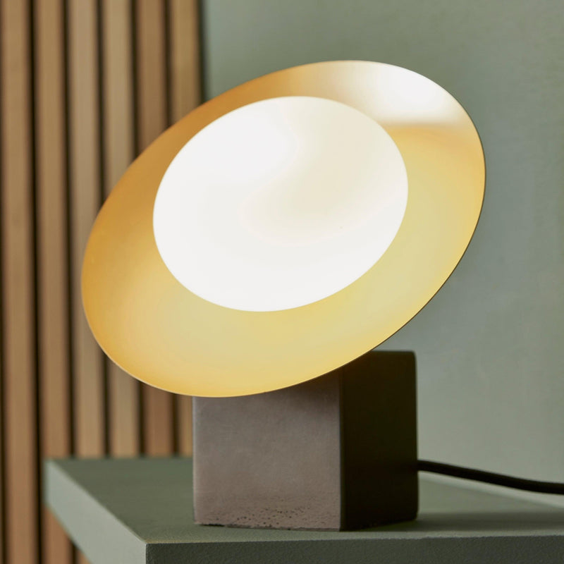 Carlton Gold & Bronze Table Lamp - Opal Glass Shade-Living Lights-Living-Room-Tiffany Lighting Direct-[image-position]