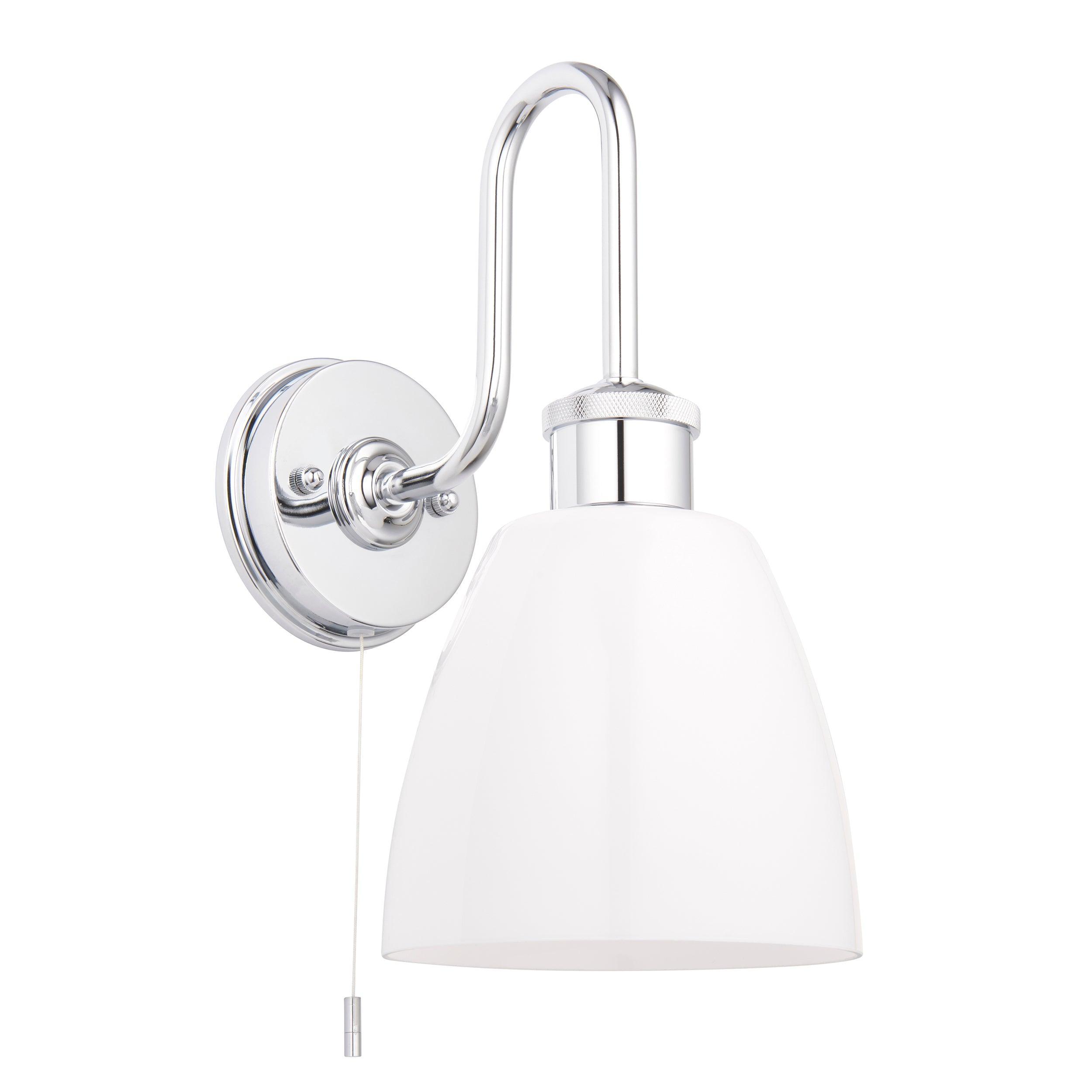 piper chrome bathroom wall light with opal glass shade by Endon Lighting Kitchen Lights