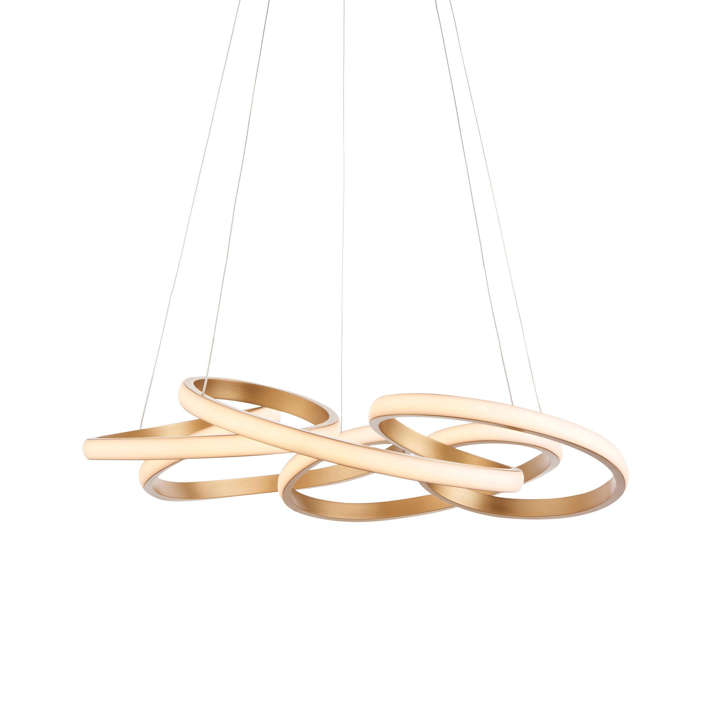 Spiral Gold Modern LED Ceiling Pendant Light-Ceiling Pendant Lights-Living Lights-1-Tiffany Lighting Direct