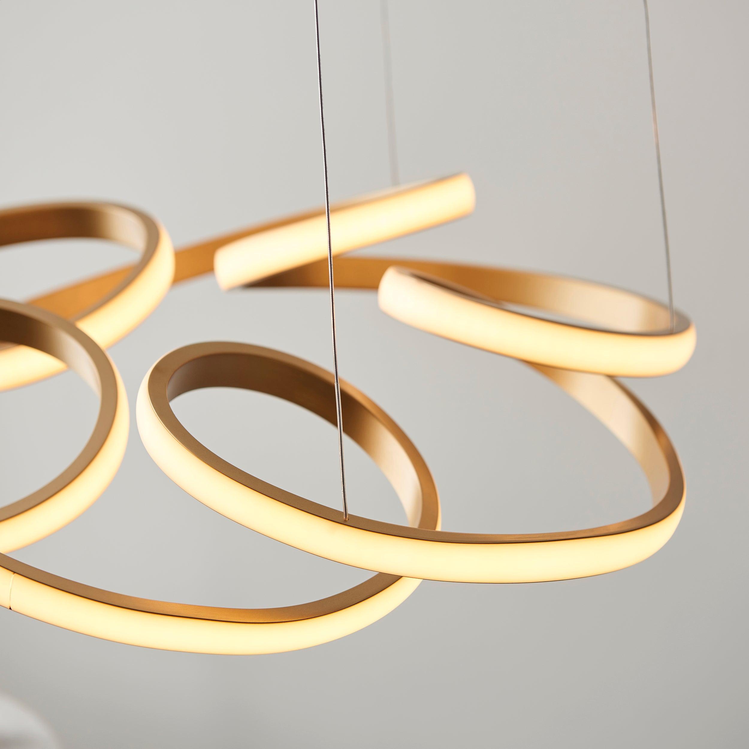 Spiral Gold Modern LED Ceiling Pendant Light-Ceiling Pendant Lights-Living Lights-5-Tiffany Lighting Direct