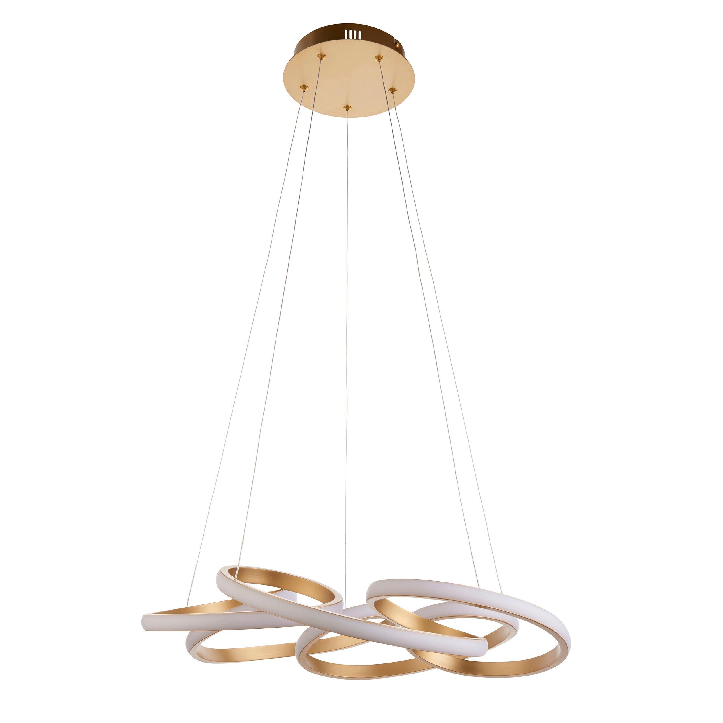 Spiral Gold Modern LED Ceiling Pendant Light-Ceiling Pendant Lights-Living Lights-7-Tiffany Lighting Direct
