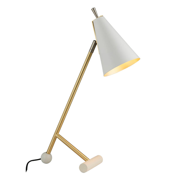 Harlesden White & Brass Modern Industrial Table Lamp-Living Lights-Living-Room-Tiffany Lighting Direct-[image-position]