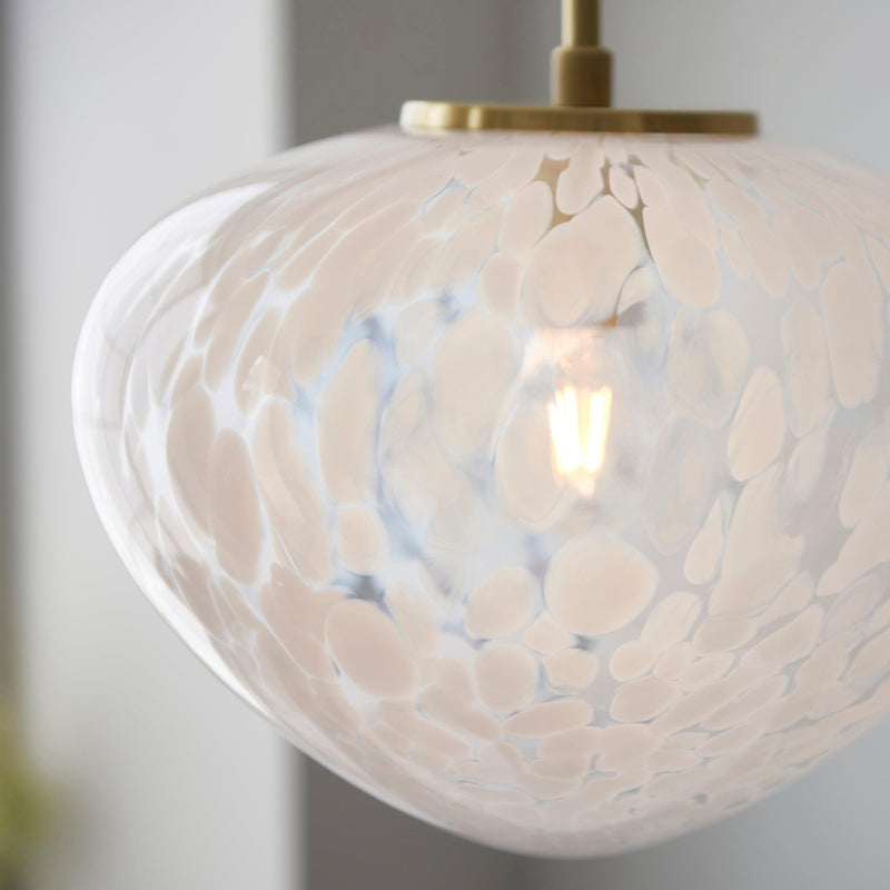 Harrow Art Deco Ceiling Pendant Light With Confetti Glass