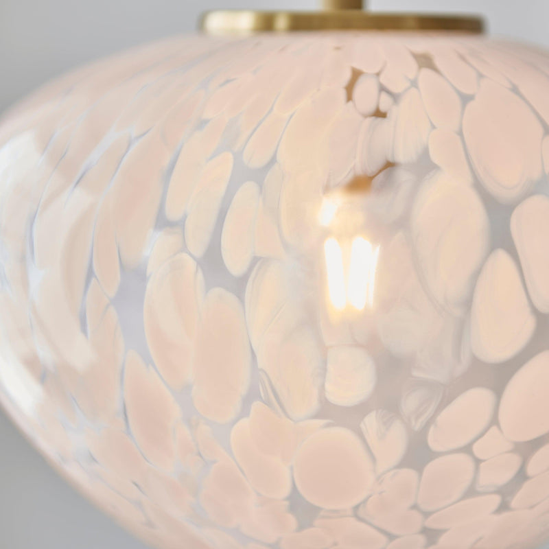 Harrow Art Deco Ceiling Pendant Light With Confetti Glass
