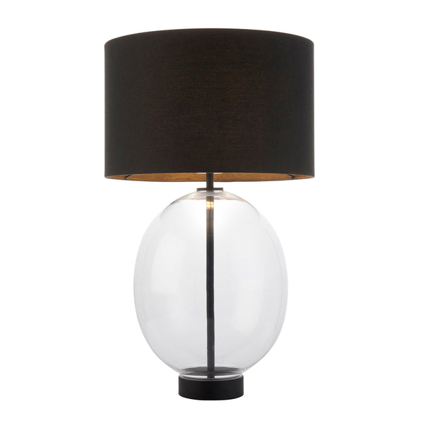 Linear Black & Oval Glass Touch Table Lamp - Black Shade-Living Lights-Living-Room-Tiffany Lighting Direct-[image-position]