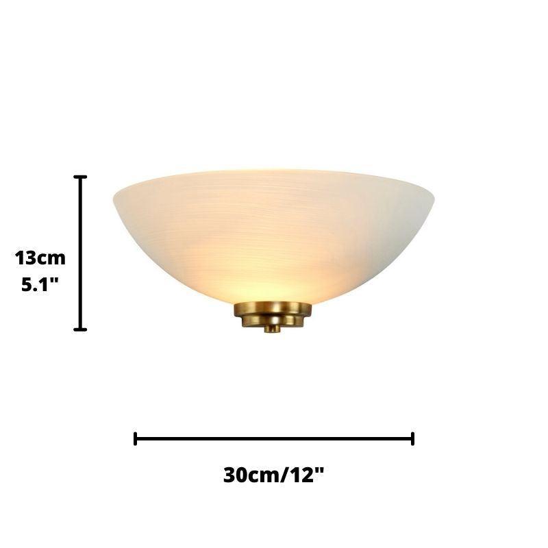 Welles Antique Brass Finish Uplighter Wall Light WELLES-1WBAB measure