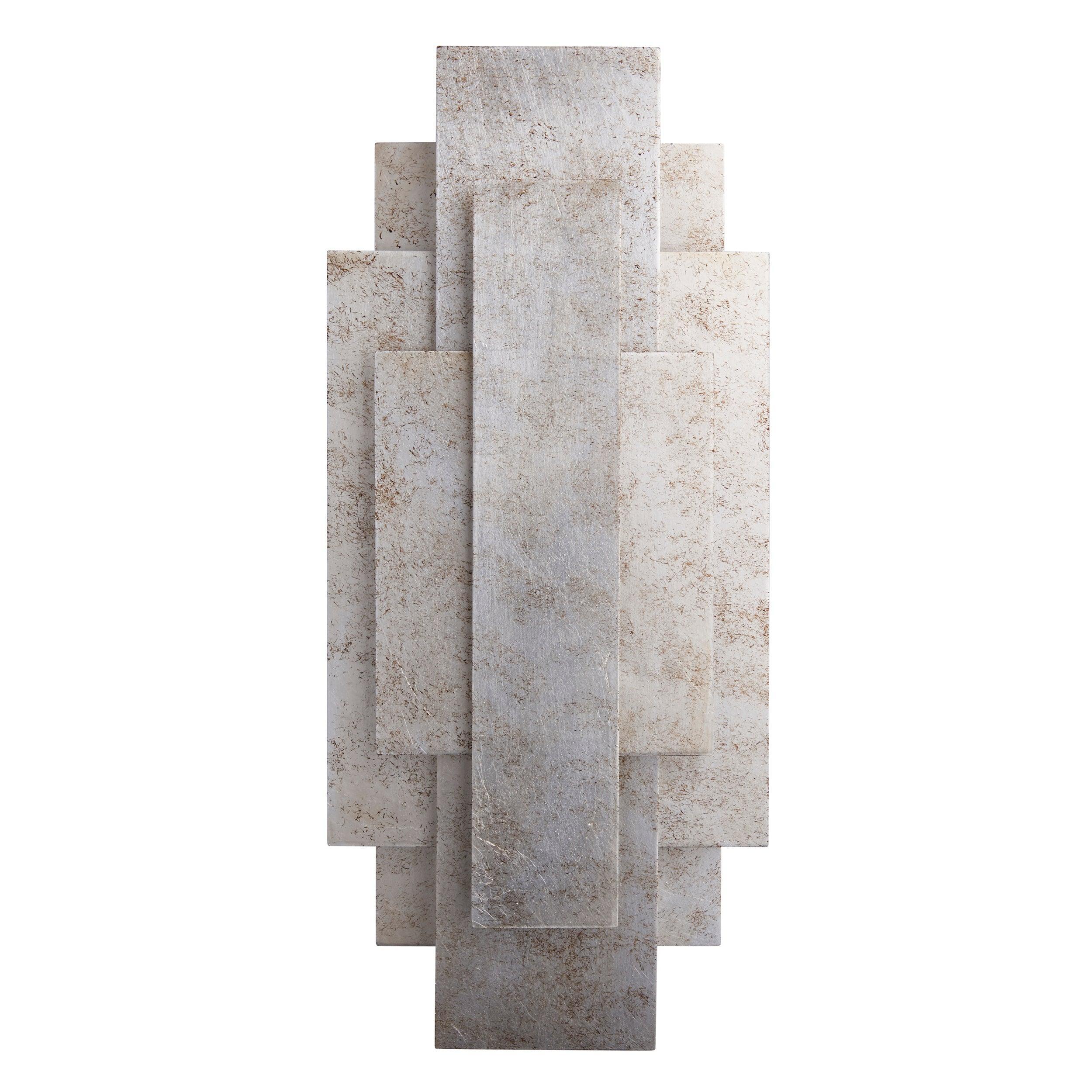 antwerp rectangular silver art deco wall light Bedroom Lighting lit image