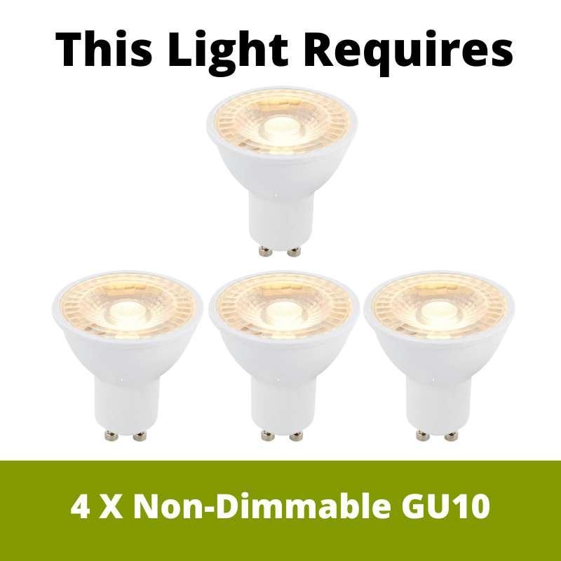 amalfi chrome finish 4 light spotlight by saxby lighting, close up image 479