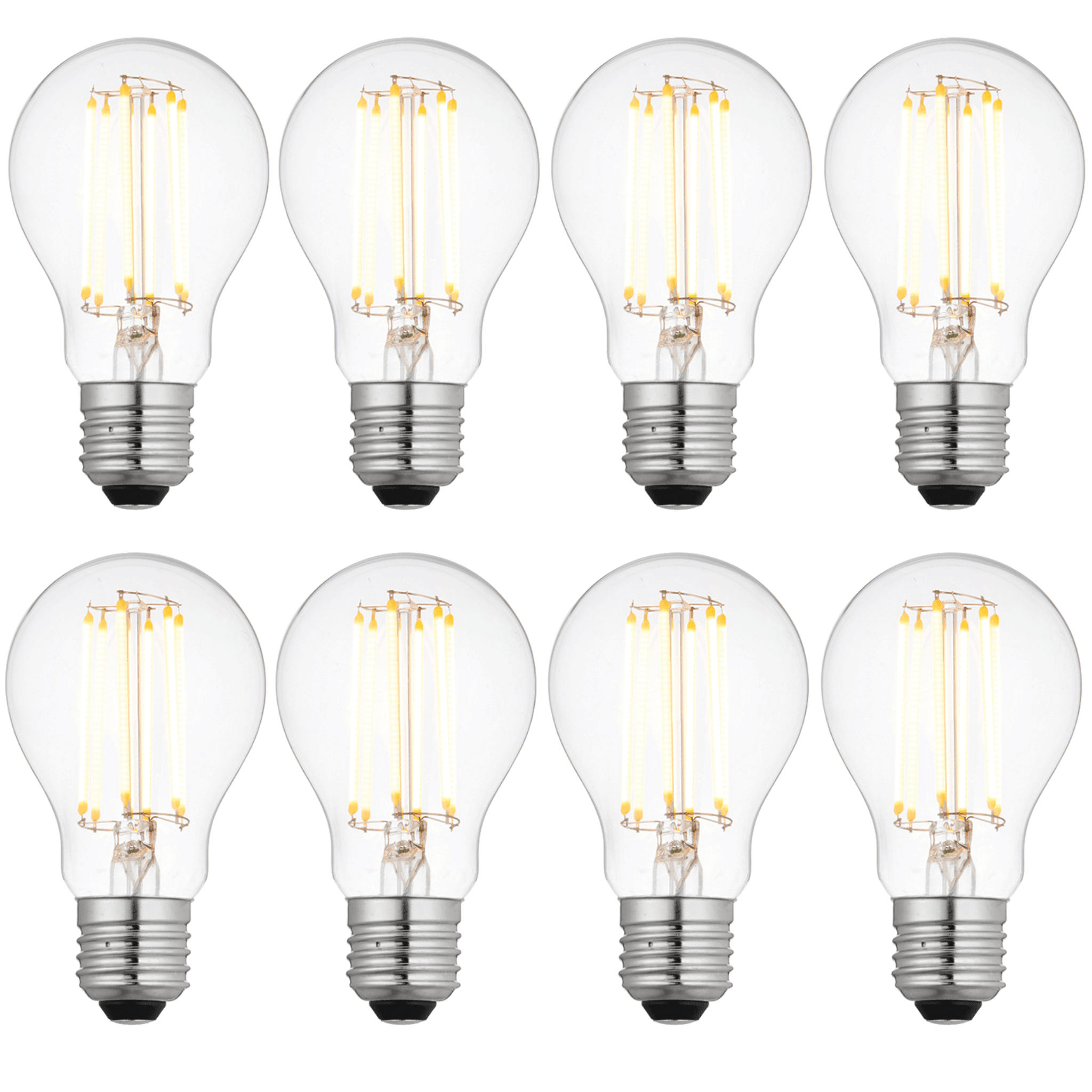 8 x E27 LED Dimmable Filament 6W Lamp/Bulb (40W Equivalent)
