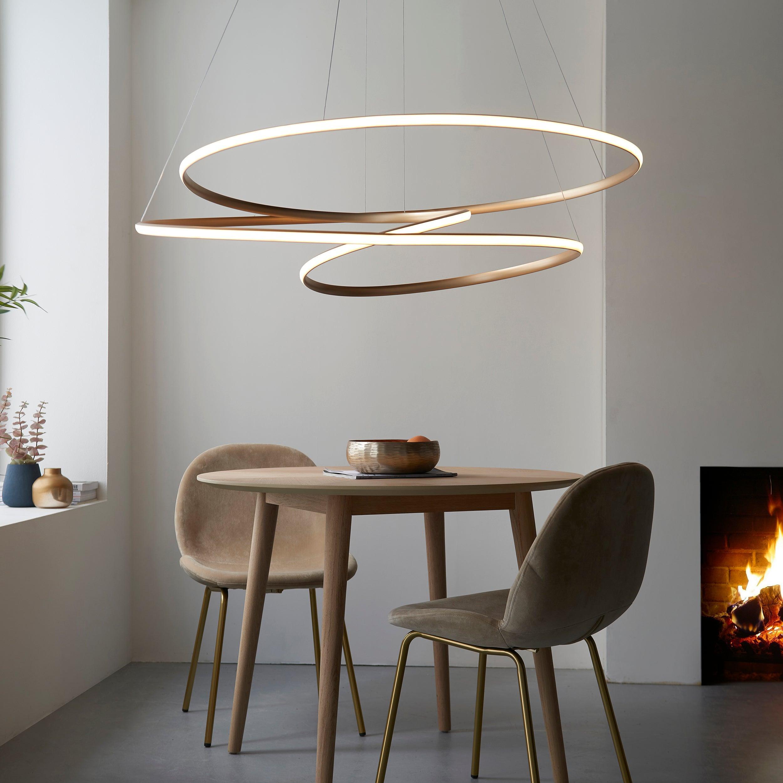 Helice Extra Large Spiral Gold Modern LED Pendant Light-Ceiling Pendant Lights-Living Lights-2-Tiffany Lighting Direct
