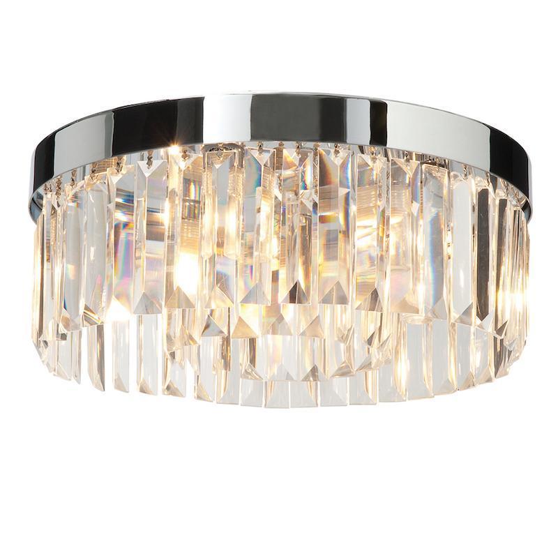 crystal 5lt flush ceiling lightby saxby lighting