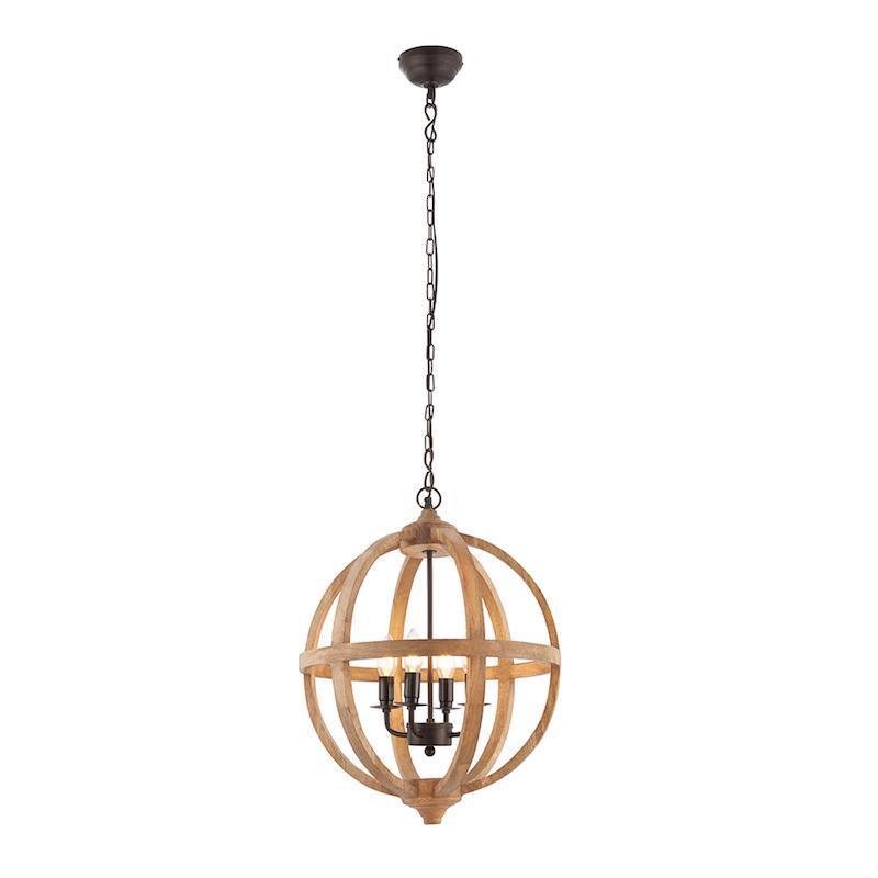 Toba 4lt Ceiling Pendant Light by Endon Lighting