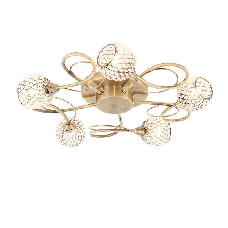 Aherne 5lt Semi flush Ceiling Light by Endon Lighting Living Room Image 2