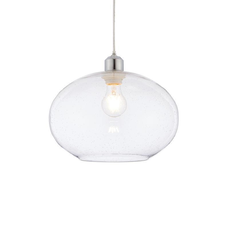 Dimitri 1lt Clear Ceiling Pendant Light by Endon Lighting