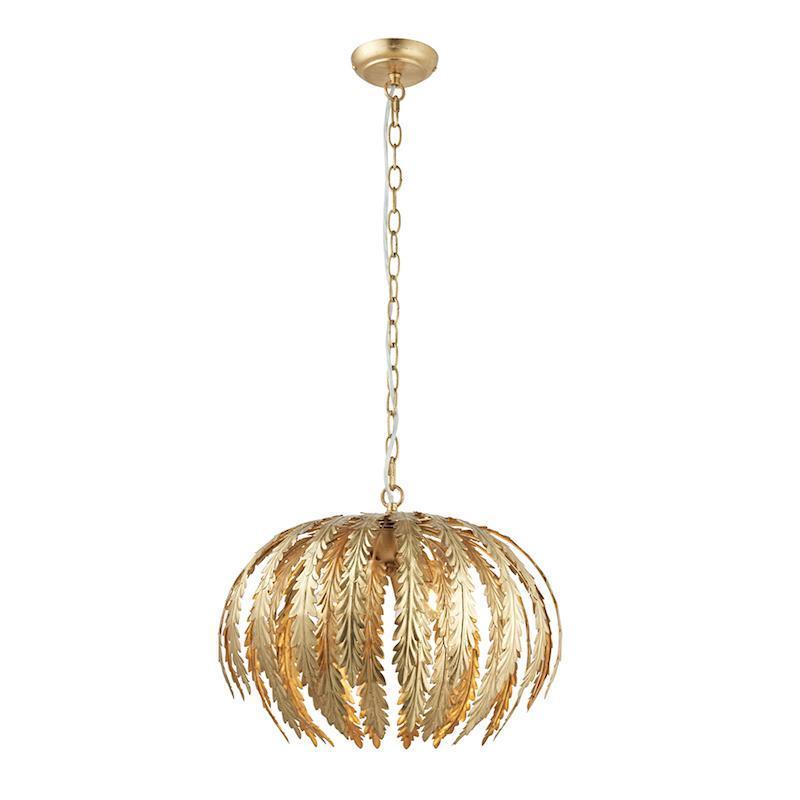 Delphine 3lt Gold Ceiling Pendant Light by Endon Lighting