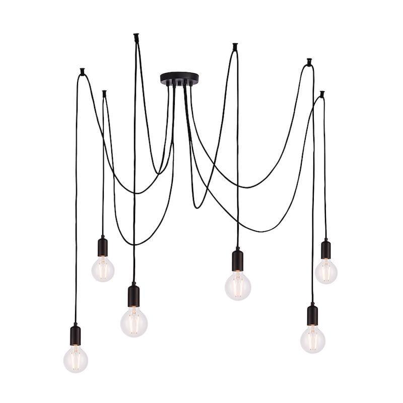Studio 6lt Black Ceiling Pendant Light by Endon Lighting