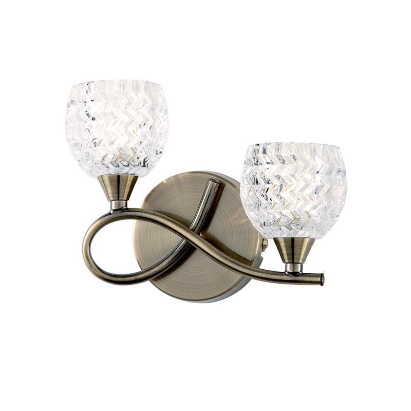 Boyer 2lt brass Wall Light by Endon Lighting 1