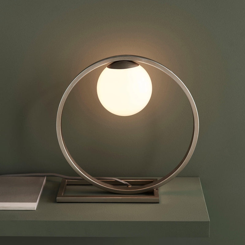 Primrose Silver Modern Table Lamp - Opal Glass Shade-Living Lights-Living-Room-Tiffany Lighting Direct-[image-position]