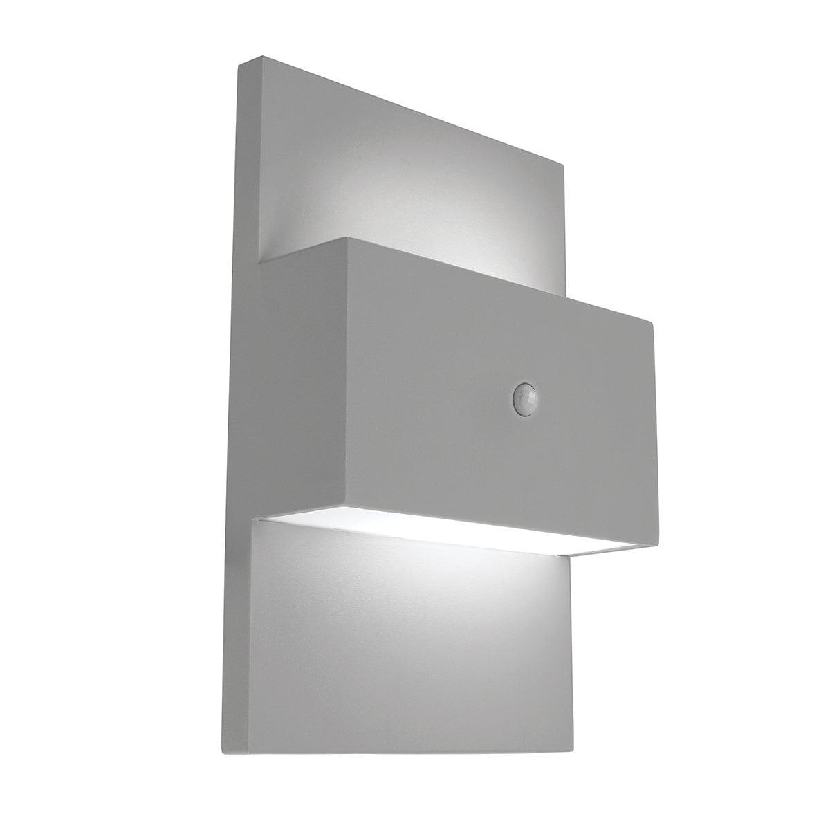norlys geneve 1 light outdoor wall light with pir aluminium