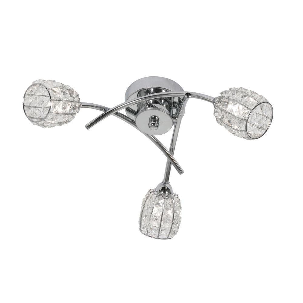 Naira 3 Light Chrome Flush Ceiling Light Living room Image