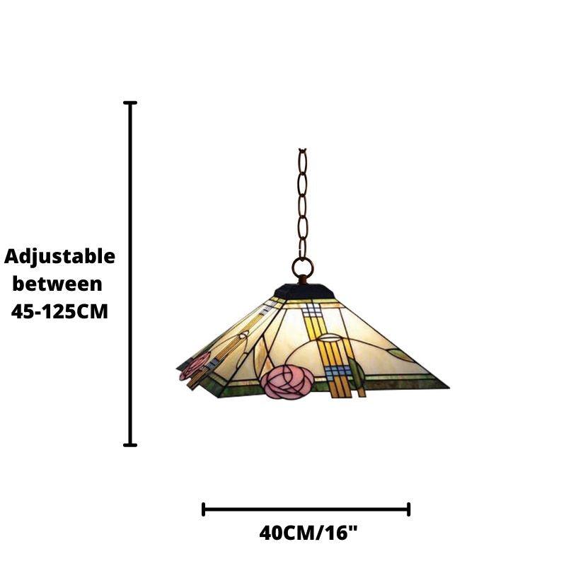 Charles Medium Tiffany Ceiling Pendant - 2 Bulb Fitting