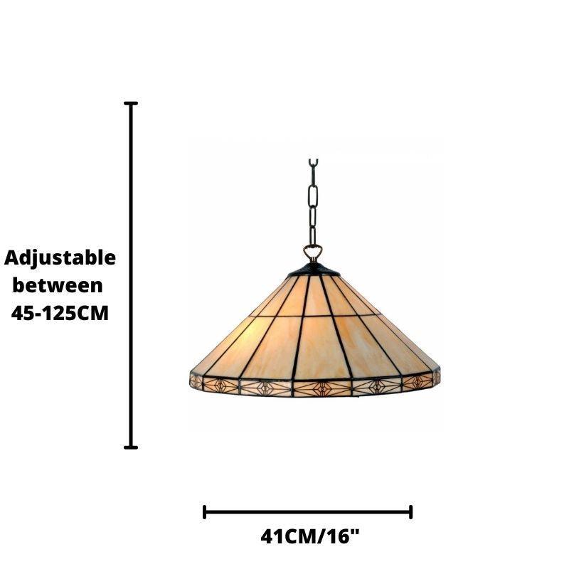 copy of dorchester large tiffany ceiling pendant light adjustable chain single bulb fitting 1 Living room lighting image