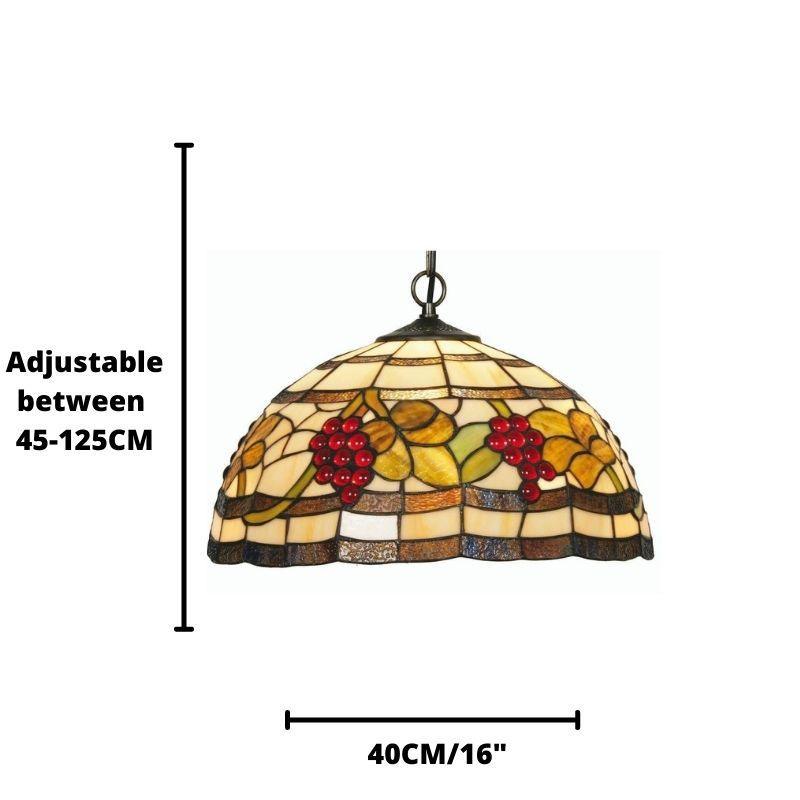 grapes tiffany ceiling light 3 bulb fitting Bedroom Lighting Close up