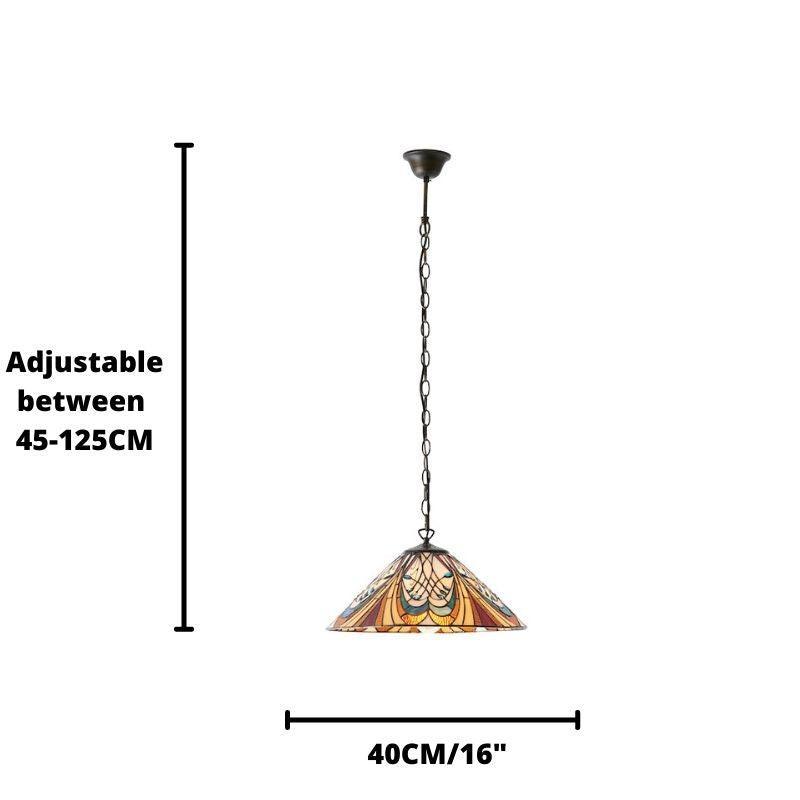 hector large tiffany pendant light product weight image