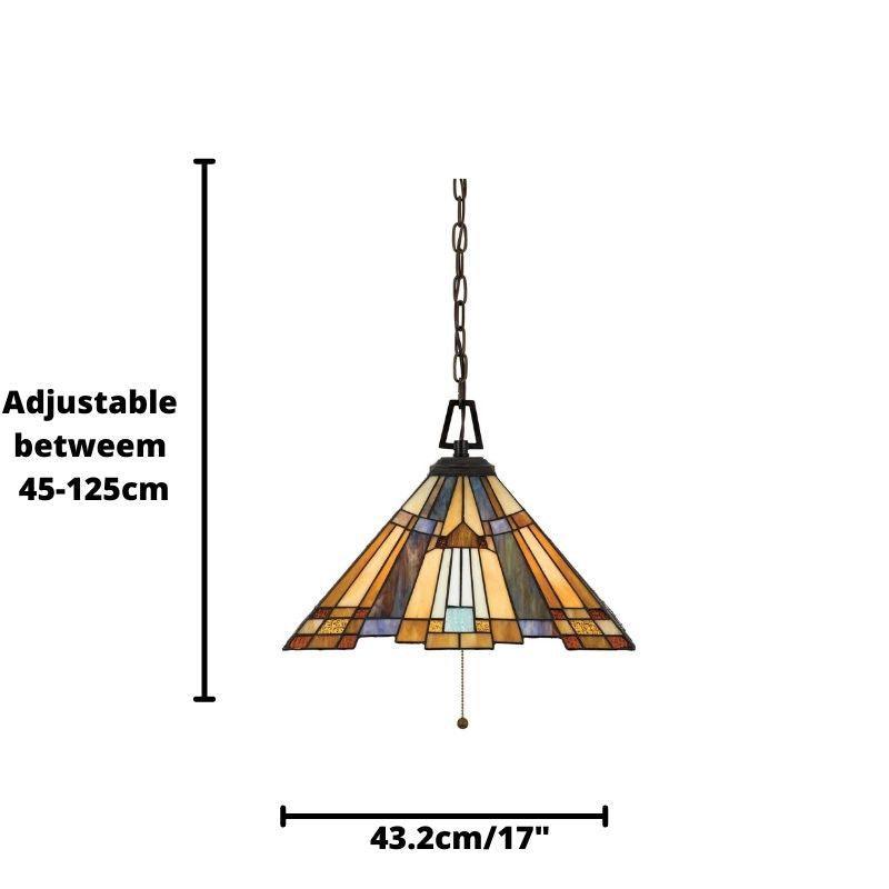 quoizel tiffany inglenook ceiling pendant light Close Up LED Bulb