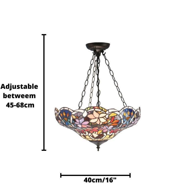 sullivan inverted tiffany ceiling light Living room lighting image