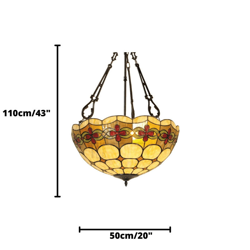 atlantic tiffany inverted 50cm ceiling light fancy chain Living room lighting image