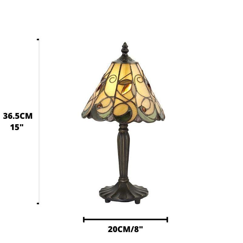 jamelia tiffany bedside lamp unlit close up image