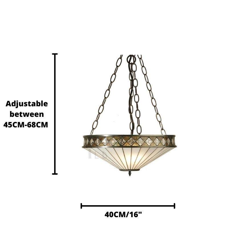 fargo tiffany adjustable inverted pendant light