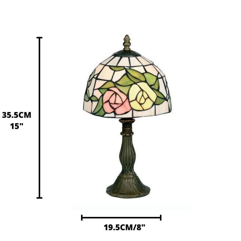 oaks tiffany pink yellow flower bedside lamp Bedroom Lighting Image