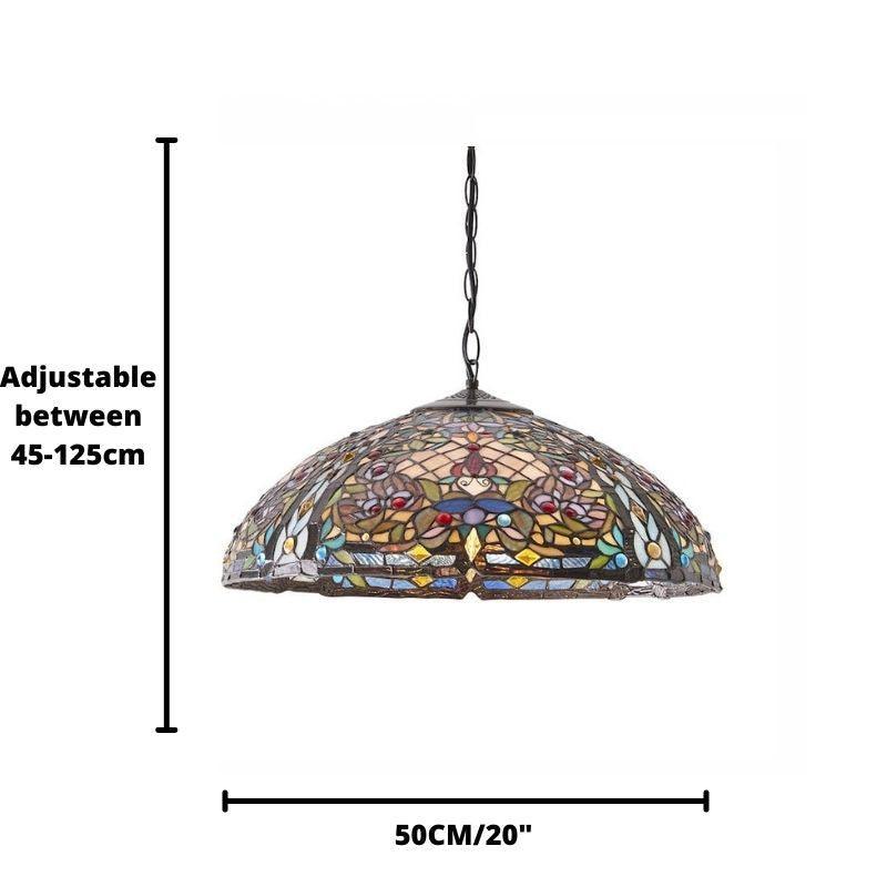 Anderson Tiffany Ceiling Light - 1 Bulb Fitting