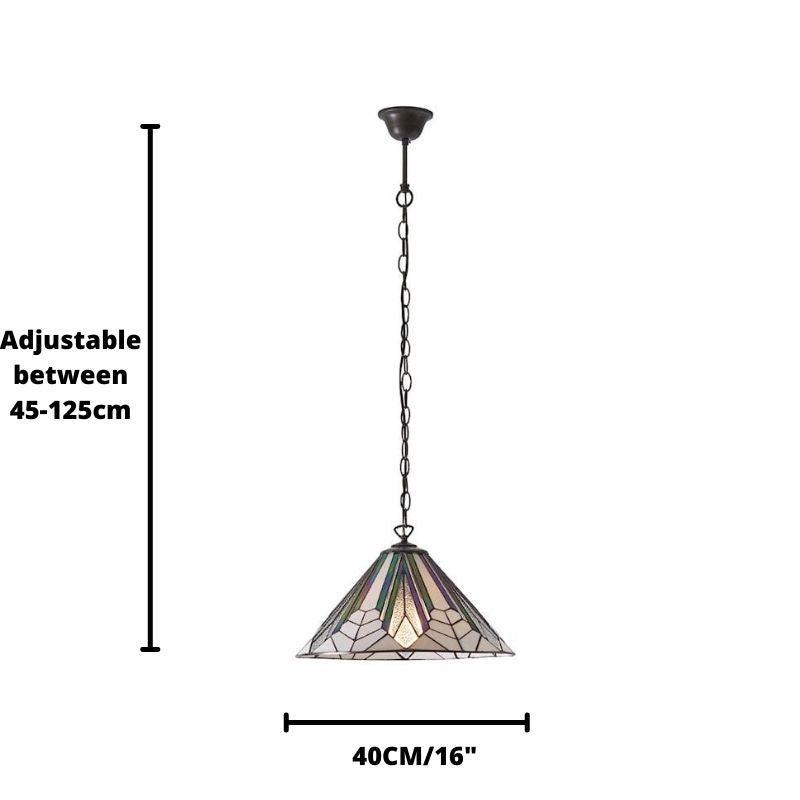interiors 1900 astoria tiffany ceiling pendant 40cm kitchen lighting image