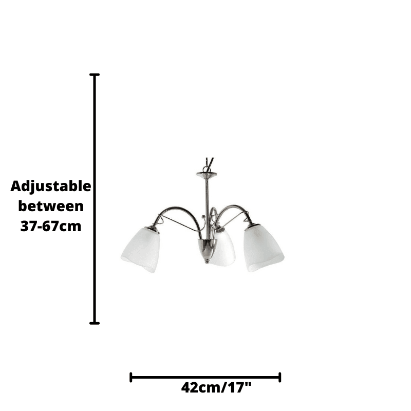Oaks Turin 3 Light Chrome Chandelier-Oaks Lighting-2-Tiffany Lighting Direct