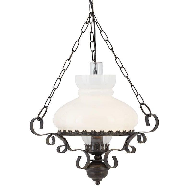 Searchlight Rustic Oil Lantern Ceiling Light-Ceiling Pendant Lights-1-Tiffany Lighting Direct