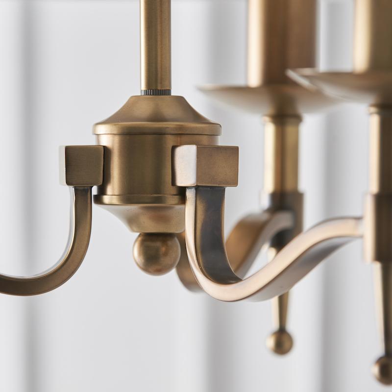 Stanford 3 Light Antique Brass Finish Chandelier CA1P3B
