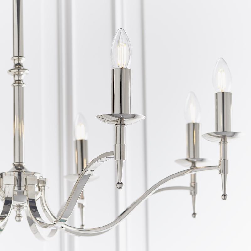 Stanford 8 Light Polished Nickel Finish Chandelier CA1P8N