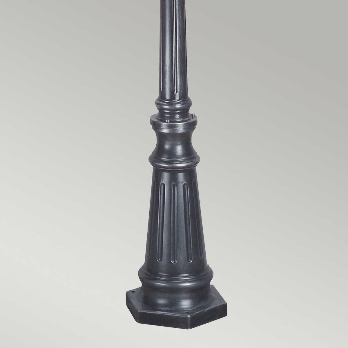 elstead wexford black finish outdoor twin arm lampost Living Room Close Up