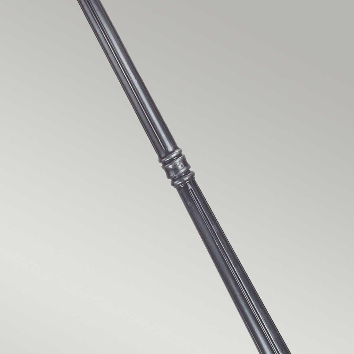 elstead wexford black finish outdoor twin arm lampost Close Up LED Bulb