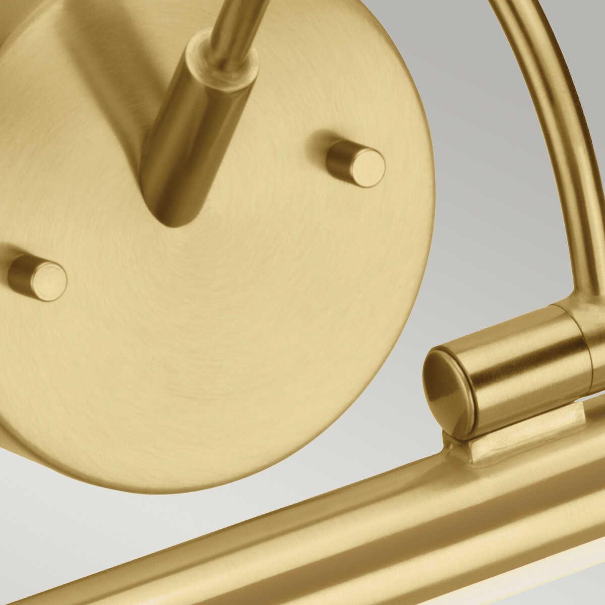 alton 1 lt large led brushed brass picture light elstead lighting Close Up